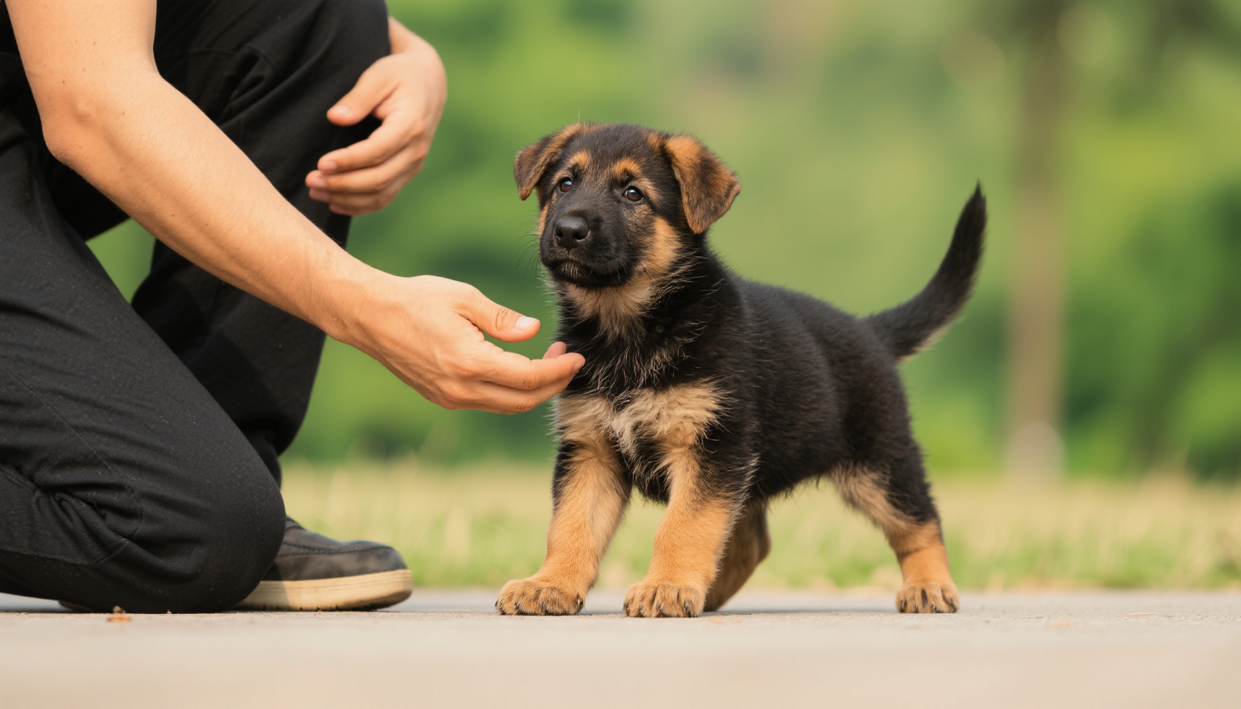 如何训练德国牧羊犬幼犬