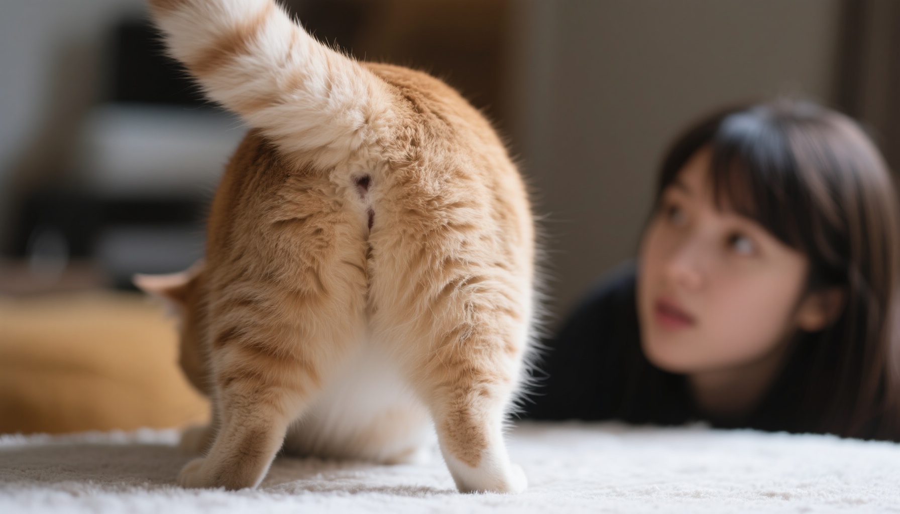 为什么猫会把它们的屁股对着你的脸？这正常吗？