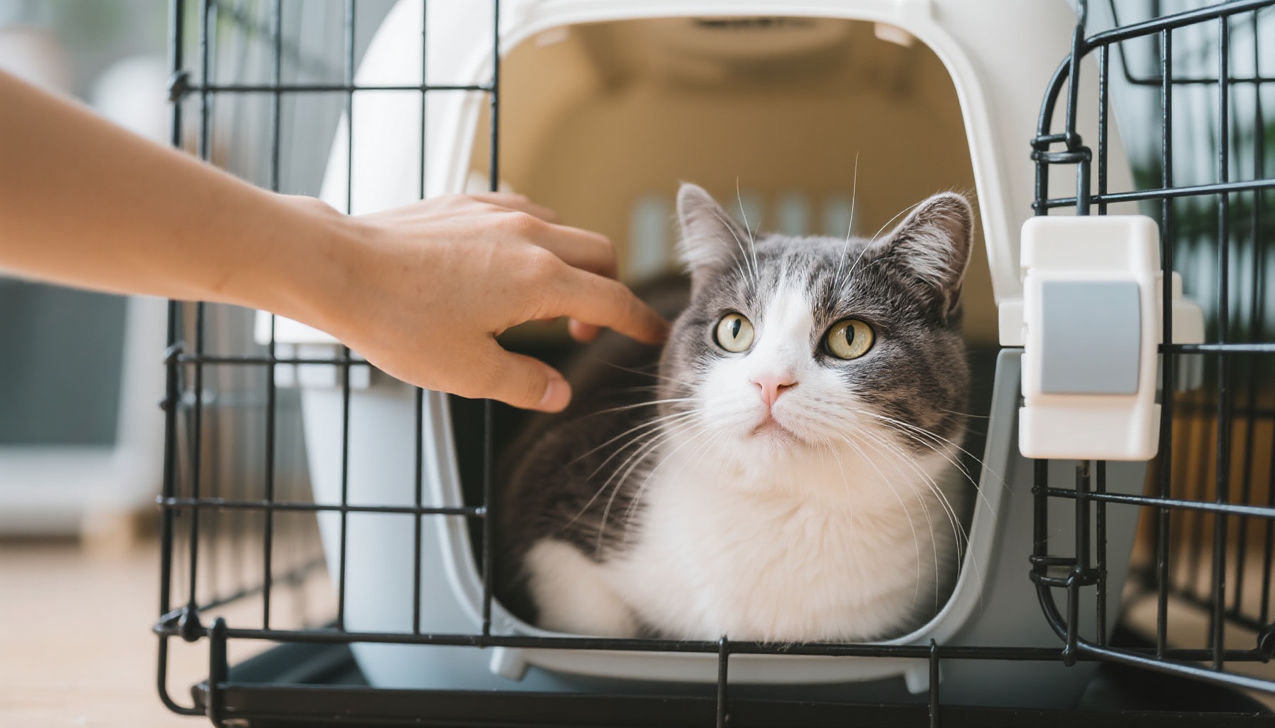 教你的猫适应猫笼